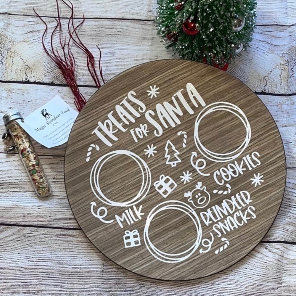 🎄 Treats For Santa Charger Plate Christmas Decor - Picture 1 of 3